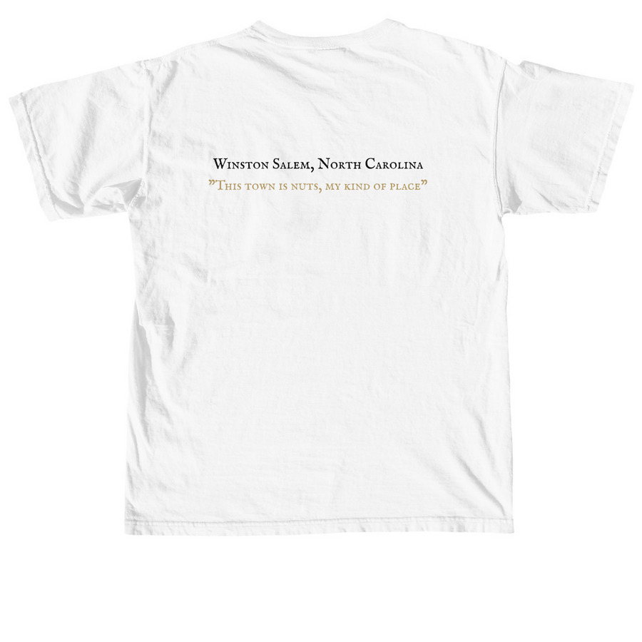 Winston Salem Mikey Tee, a White Comfort Colors Unisex Tee (back-view)