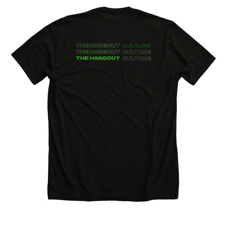 THC Official Merch, a Solid Black Blend Premium Unisex Tee (back-view)