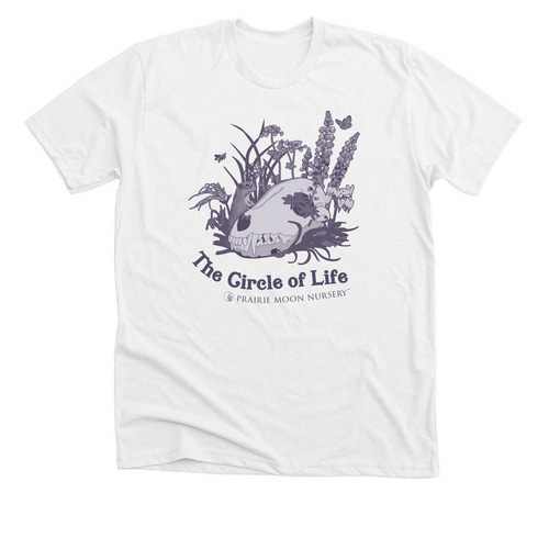 Circle of Life: Lupine & Skull (light), a Solid White Blend Premium Unisex Tee