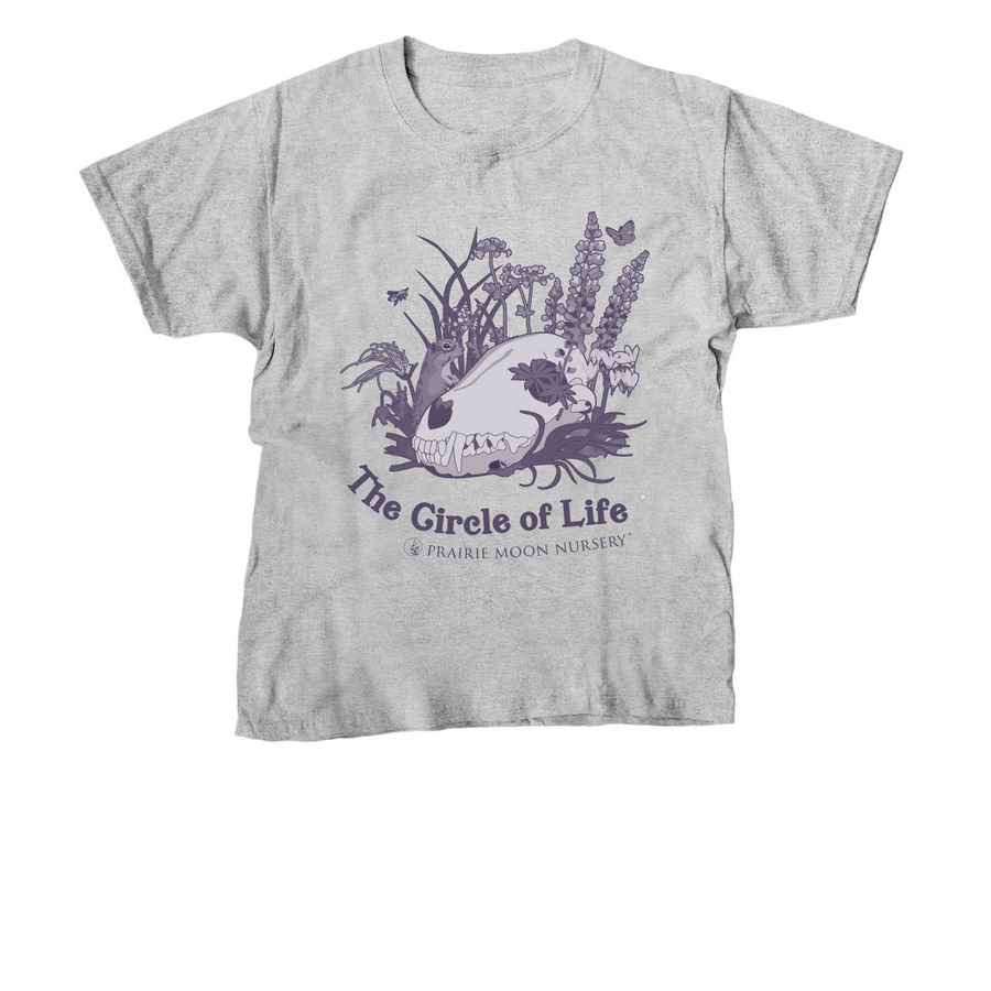 Circle of Life: Lupine & Skull (light), a Sport Grey Youth Unisex Tee