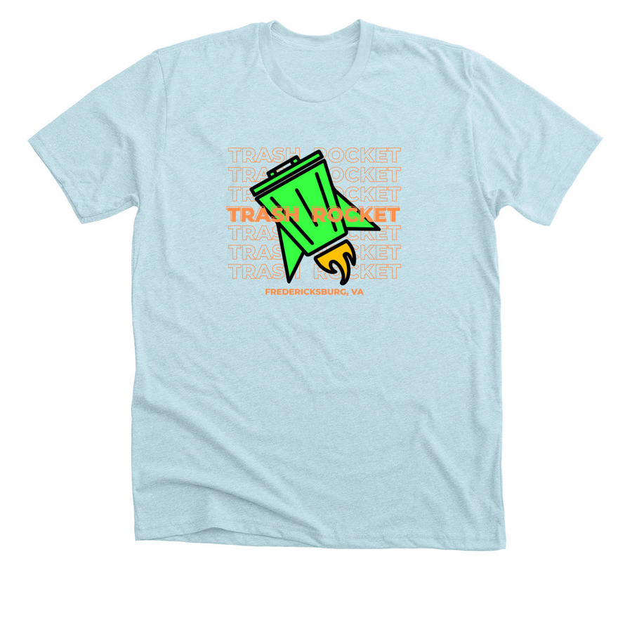 Trash Rocket&nbsp;, a Heather Ice Blue Premium Unisex Tee