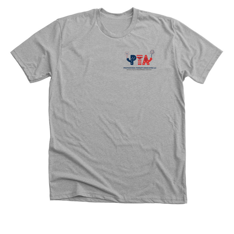 PTAs patriotic line, a Athletic Heather Premium Unisex Tee