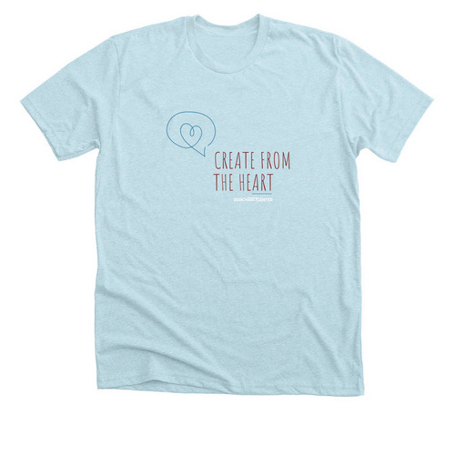 BAC - Create from the heart, a Heather Ice Blue Premium Unisex Tee