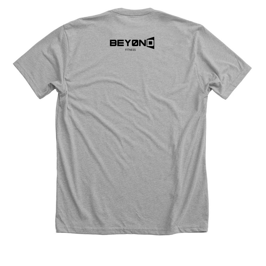 Go Heavier!&nbsp;, a Athletic Heather Premium Unisex Tee (back-view)