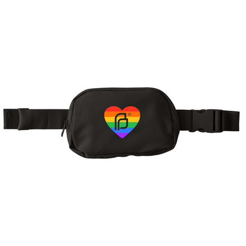 Pride Fanny Pack, a Deep Black Matte Hip Pack