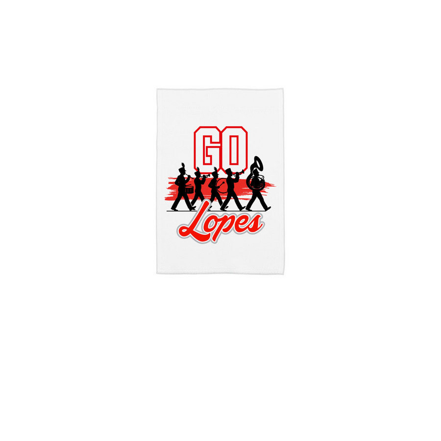 Go Lopes Yard Flag, a White 12" x 18" Yard Flag