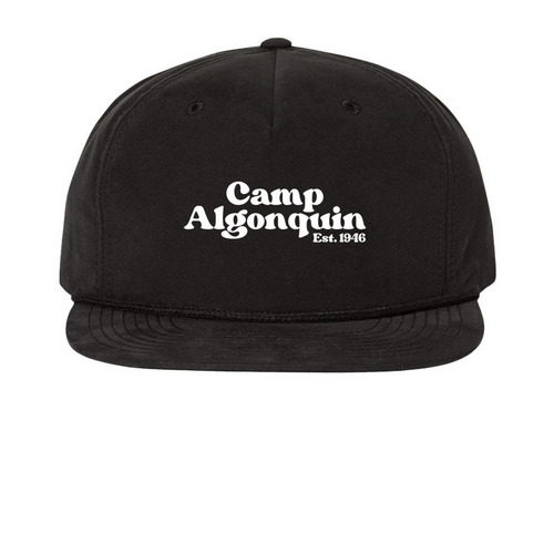 Camp Algonquin Retro Snapback Hats, a Black Printed Umpqua Snapback Cap