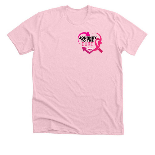 Journey to the Cure, a Heather Pink Premium Unisex Tee