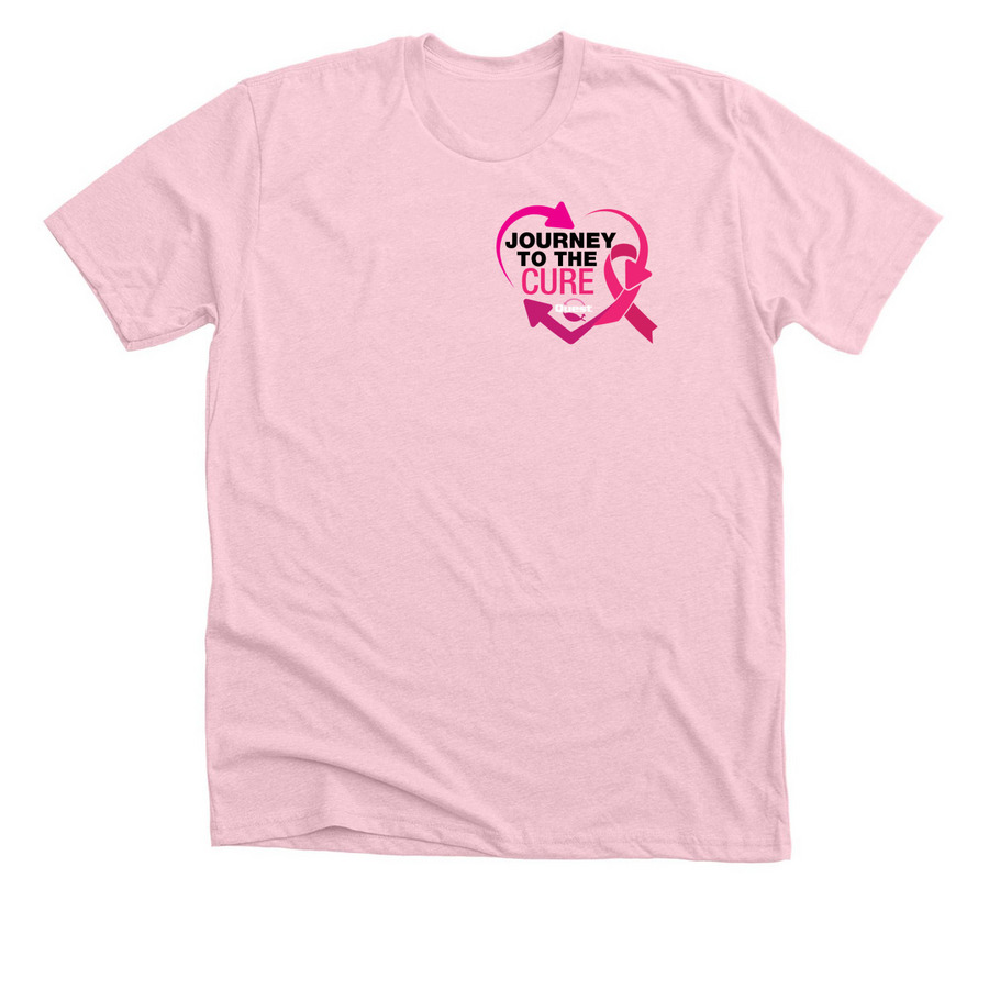 Journey to the Cure, a Heather Pink Premium Unisex Tee