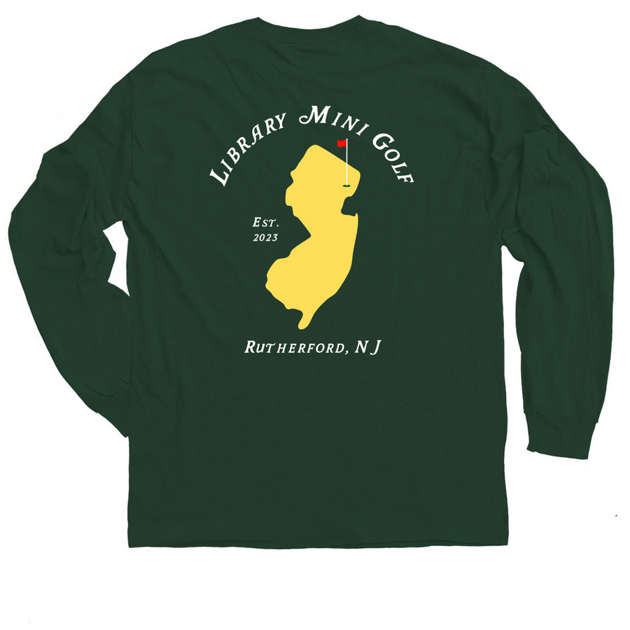 The Mini Golf Masters, a Forest Green Classic Long Sleeve Tee (back-view)