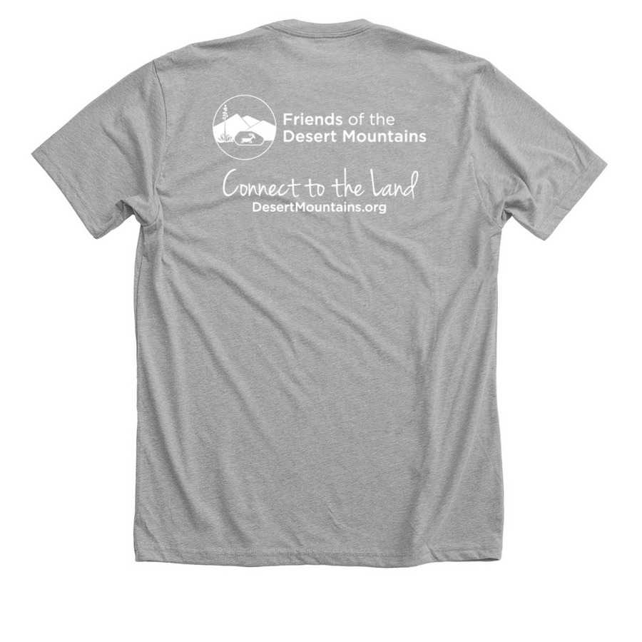 Bighorn Crossing Sign, a Athletic Heather Premium Unisex Tee (back-view)