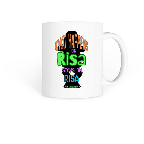 What Happens on Risa Mug (2026), a White Coffee Mug