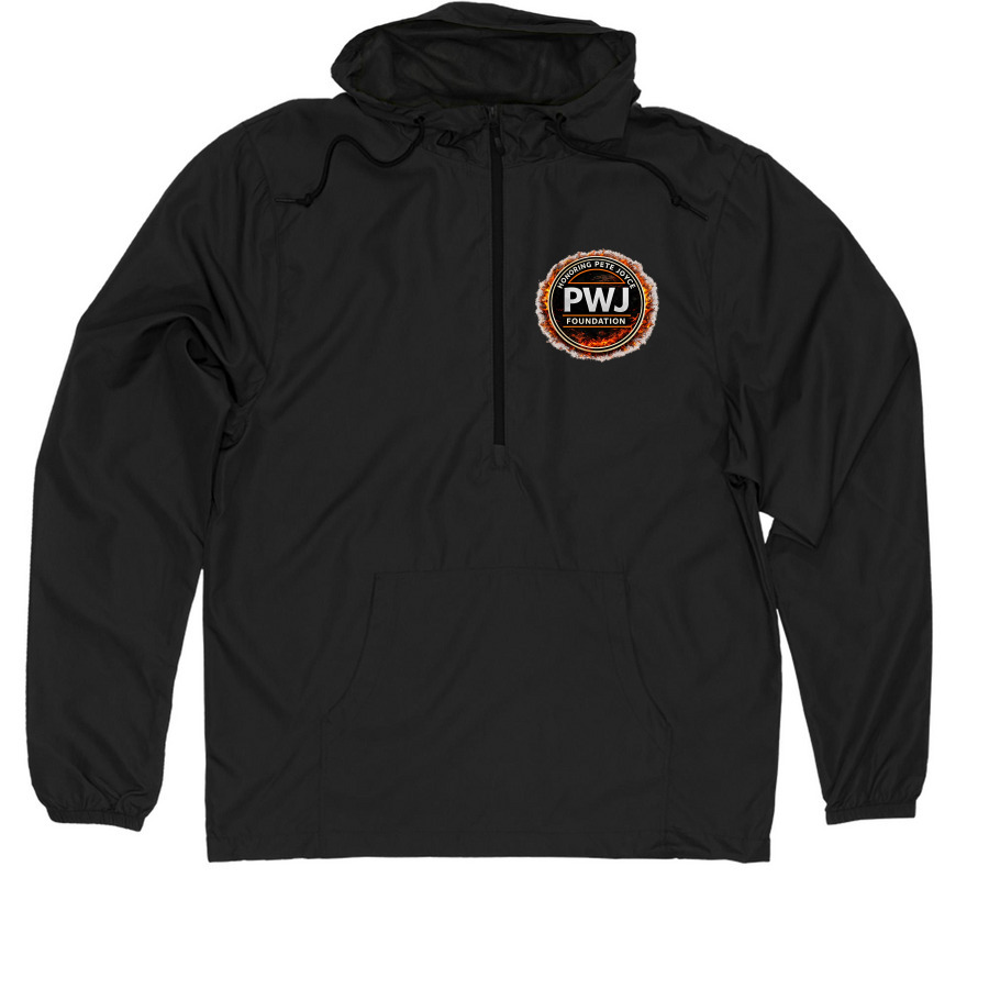 PWJ Windbreaker, a Black Quarter-Zip Windbreaker
