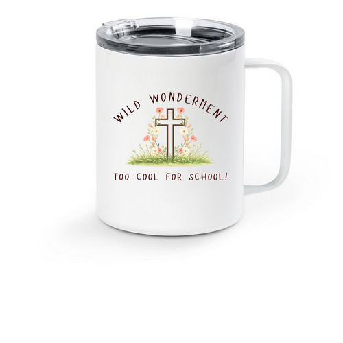 Wild Wonderment Travel Mug, a White Stainless Steel Travel Mug