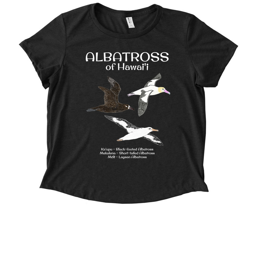 Albatross of Hawaii, a Space Black Allmade Eco Triblend Women?s Scoop Neck Tee