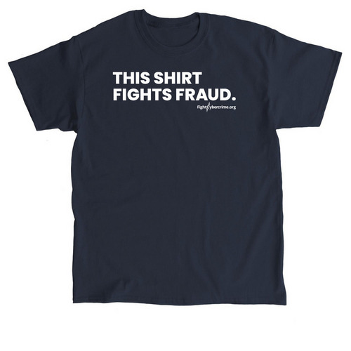 This Shirt Fights Fraud - Dark, a Navy Classic Unisex Tee