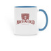 ArchaeoEd Podcast Mug, a Light Blue Two-Tone Ceramic Mug