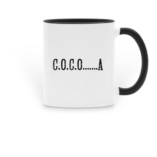 C.O.C.O. a, a Black Two-Tone Ceramic Mug