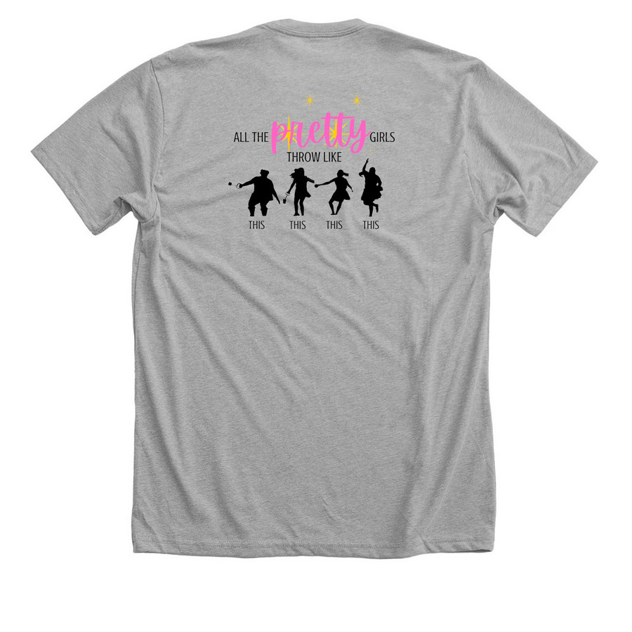 HHM, a Athletic Heather Premium Unisex Tee (back-view)