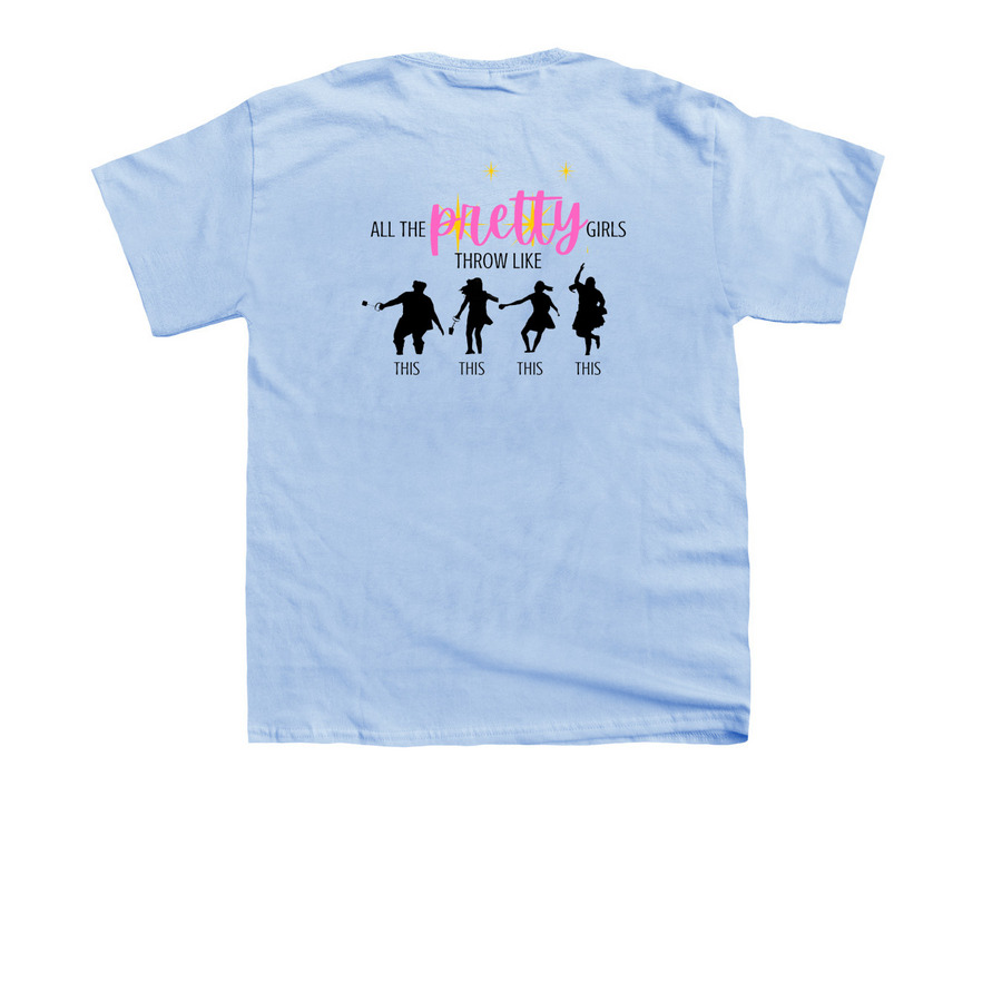 HHM, a Light Blue Youth Unisex Tee (back-view)