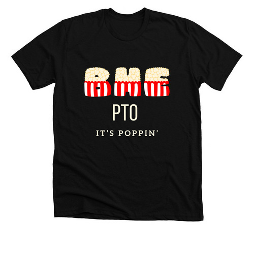 BHE PTO - Popcorn, a Solid Black Blend Premium Unisex Tee