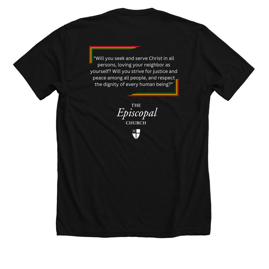 UBE Juneteeth Shirt, a Solid Black Blend Premium Unisex Tee (back-view)