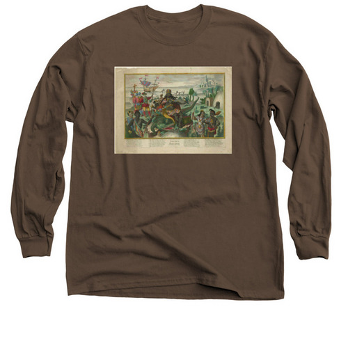 1700's America by&nbsp;Gottfried Bernhard Goetz, a Dark Chocolate Classic Long Sleeve Tee