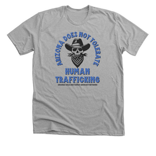 Arizona Does Not Tolerate Human Trafficking, a Athletic Heather Premium Unisex Tee