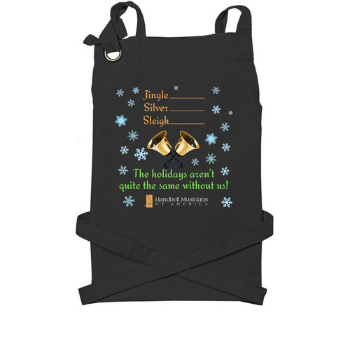 HMA Holiday Apron, a Black Cotton Canvas Pocket Apron