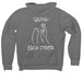 Saving Each other Sweatshirt - Red, a Deep Heather Premium Pullover Hoodie (back-view)