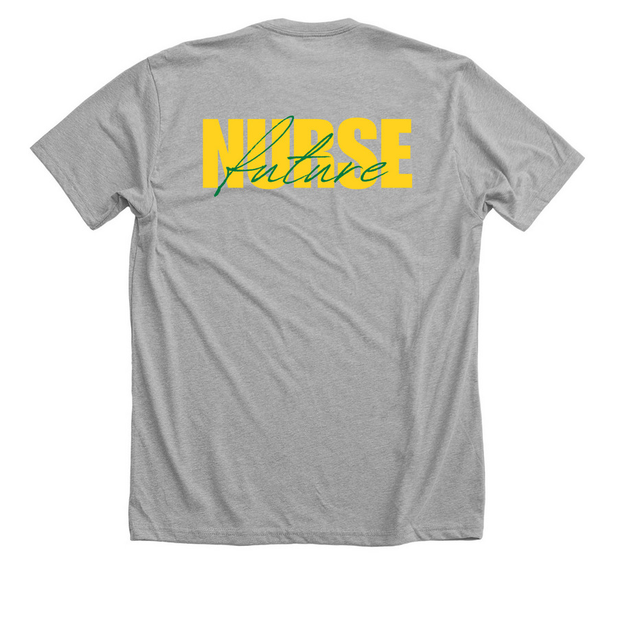 Future Nurse, a Athletic Heather Premium Unisex Tee (back-view)