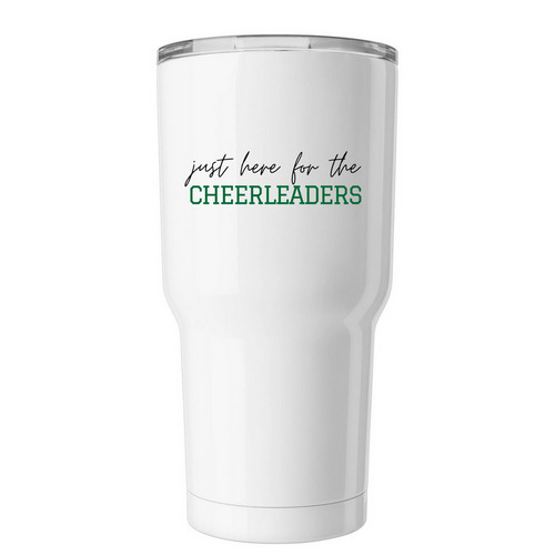 Just Here For The Cheerleaders - Tumbler, a White Insulated Tumbler