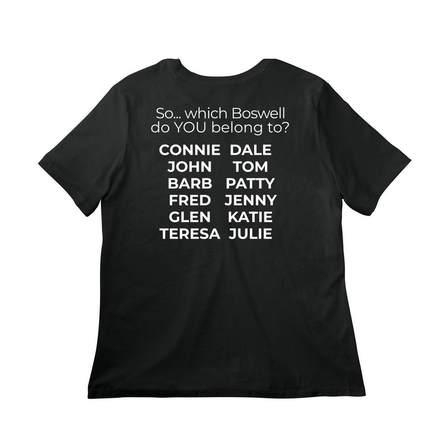 It's All Relative, a Vintage Black Women?s Relaxed Cotton Tee (back-view)