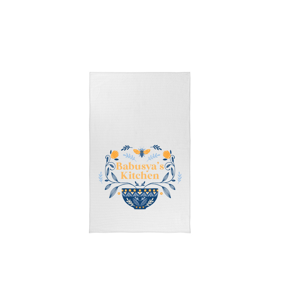 Babusya's Kitchen Tea Towels, a White Tea Towel