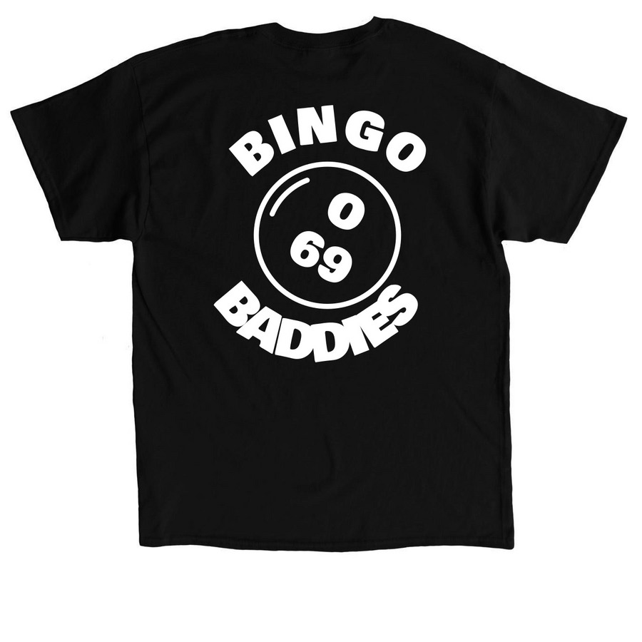 Bingo Baddies, a Black Classic Unisex Tee (back-view)