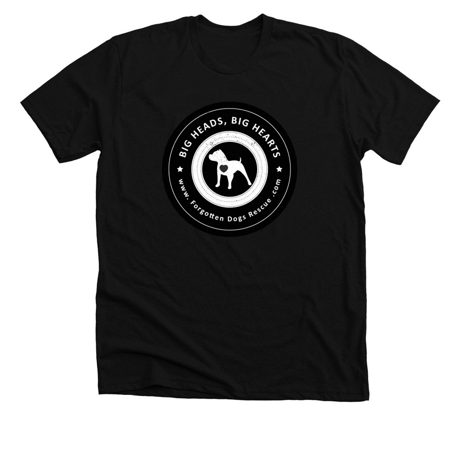 Classic Big Heads, Big Hearts, a Solid Black Blend Premium Unisex Tee