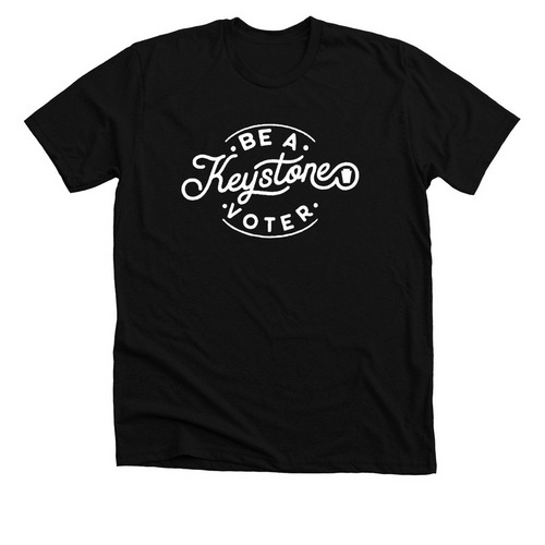 Be a Keystone Voter!, a Solid Black Blend Premium Unisex Tee