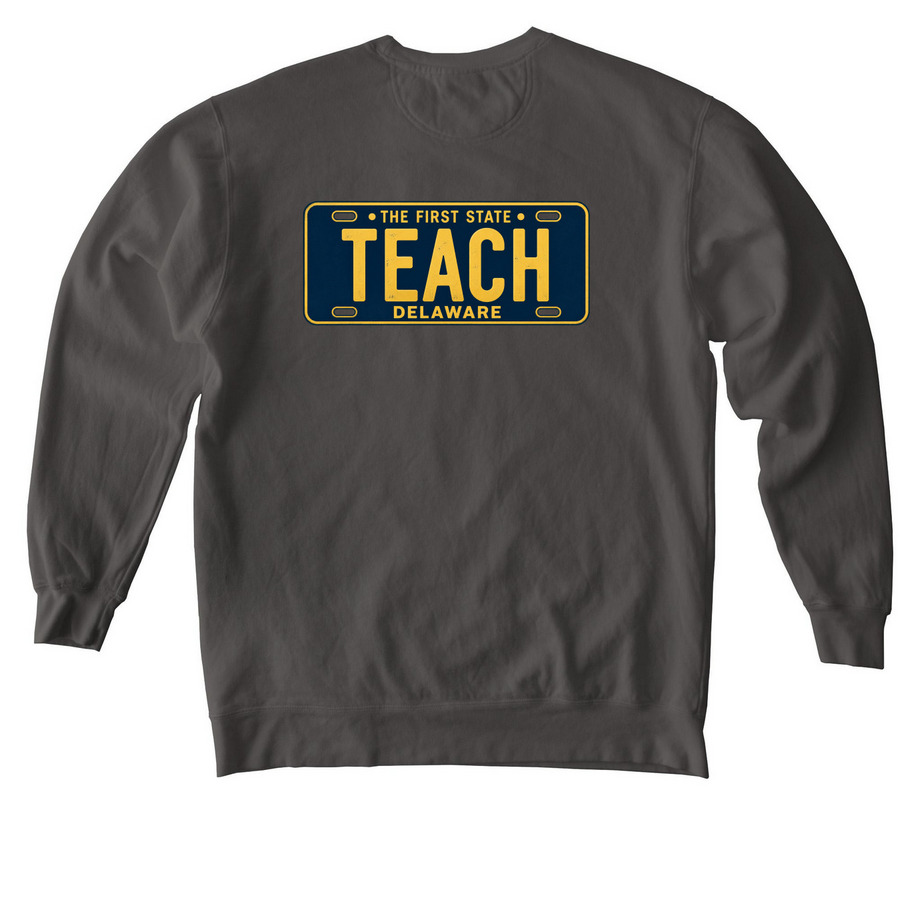 BG Tag Teacher, a Pepper Comfort Colors Crewneck Sweatshirt (back-view)