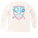 Sim Team Shirt - Off White Draw Sheet, a Heather Natural Premium Long Sleeve Tee (back-view)