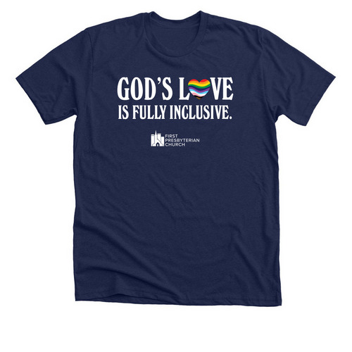 God's Love ? Pride 2026, a Solid Navy Blend Premium Unisex Tee