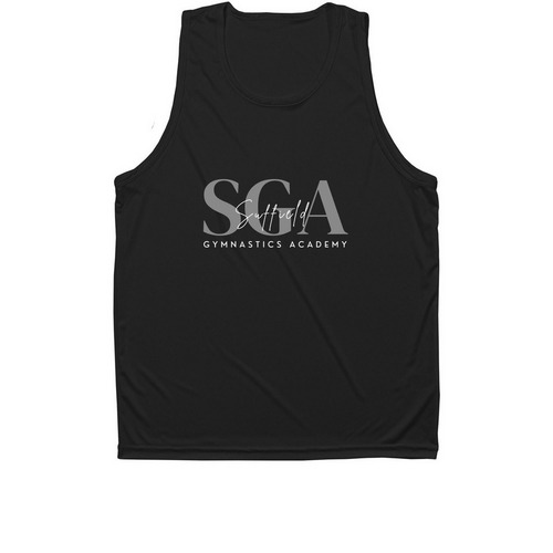SGA, a Black Unisex Performance Tank