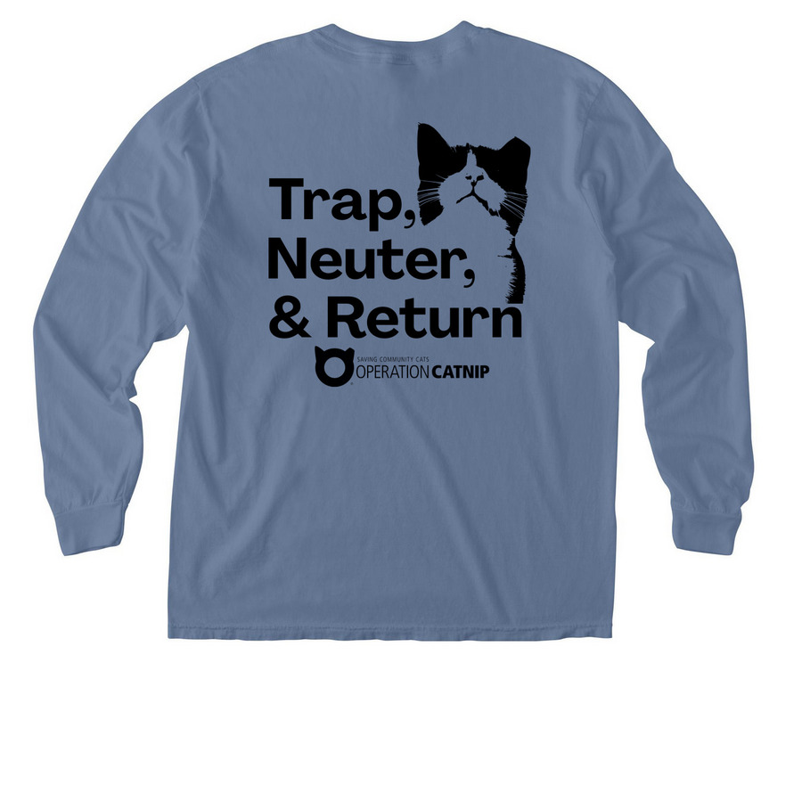 TNR Pocket Tee, a Blue Jean Comfort Colors Long Sleeve Pocket Tee (back-view)