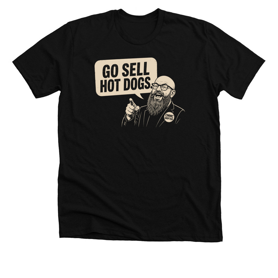 Hot Dogs, a Solid Black Blend Premium Unisex Tee