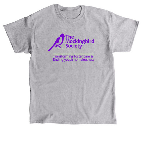 Mockingbird Society Apparel - Purple Logo, a Sport Grey Classic Unisex Tee
