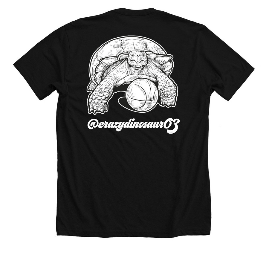 Ball is Life!, a Solid Black Blend Premium Unisex Tee (back-view)
