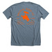 Western (Orange Font), a Heather Slate Premium Unisex Tee (back-view)