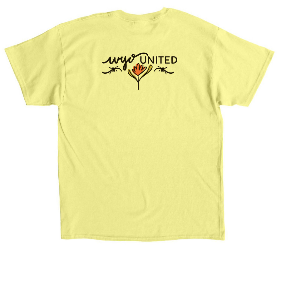 WyoUnited, a Cornsilk Classic Unisex Tee (back-view)