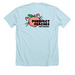 Color Logo - Front and Back, a Heather Ice Blue Premium Unisex Tee (back-view)