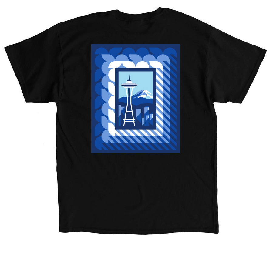 "In with the Rain" Logo Shirt, a Black Classic Unisex Tee (back-view)