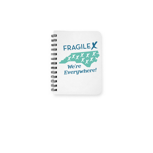 Fragile X We?re Everywhere, a White Spiral Notebook